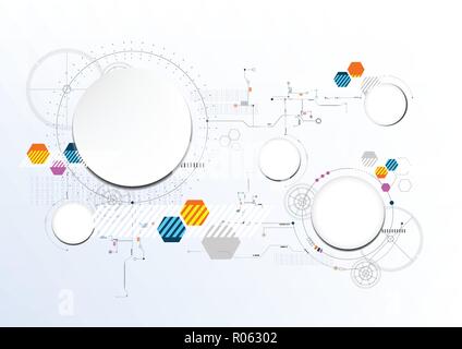 Technological abstract modern digital board art background vector design Stock Vector