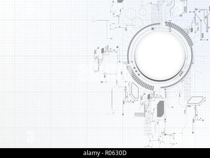 Technological abstract technical digital element board background template vector design Stock Vector