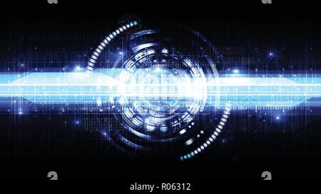 Technological abstract digital line modern interface background template vector design Stock Vector