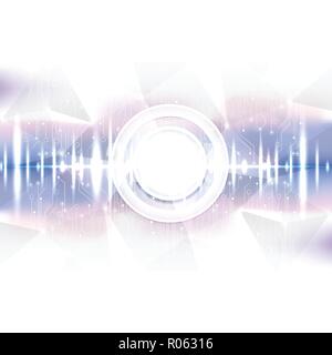 Technological digital circuit illuminated art background vector design Stock Vector