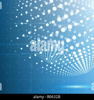 Abstract technological future interface digital global technical vector background design Stock Vector