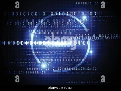 Technological abstract matrix background vector design Stock Vector