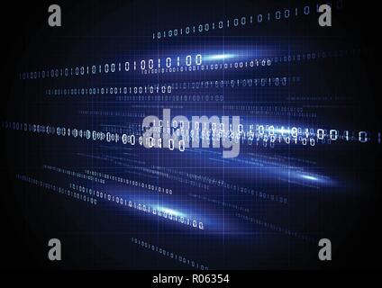 Technological abstract matrix in perspextive background vector design Stock Vector