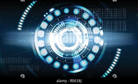 Technological cybersecurity future abstract background vector design Stock Vector