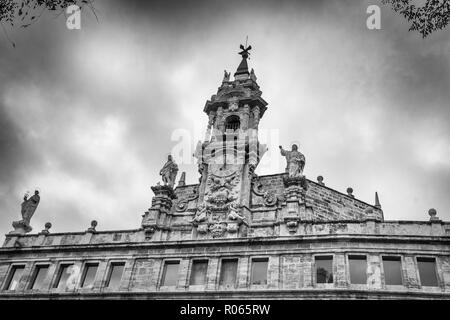 visiting Valencia among monuments and ancient buildings Stock Photo