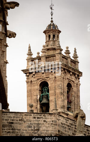 visiting Valencia among monuments and ancient buildings Stock Photo