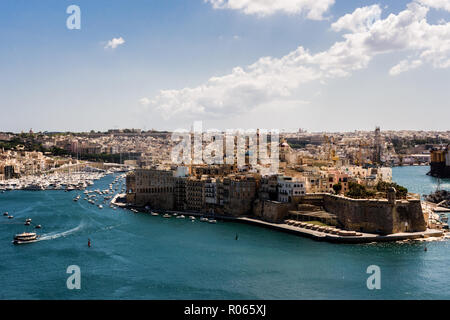 view and glimpses of the city of Malta Valletta Stock Photo