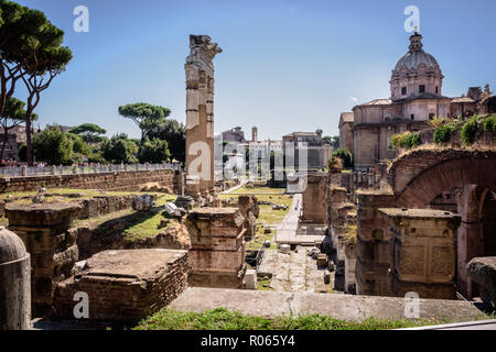 visiting the city of Rome among ruins and beautiful landscapes Stock Photo