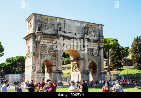 visiting the city of Rome among ruins and beautiful landscapes Stock Photo