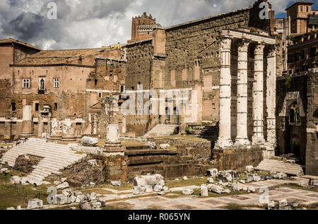 visiting the city of Rome among ruins and beautiful landscapes Stock Photo