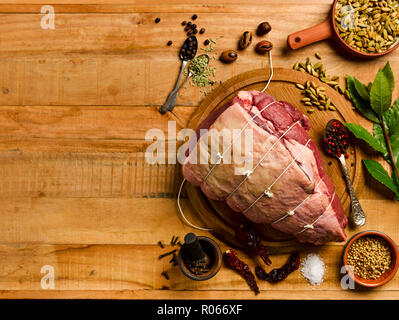 Hyperfocal technique on raw beef Stock Photo