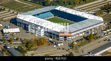 Aerial view, MDCC Arena, football stadium, 1. FC Magdeburg e. V., Brückfeld, Magdeburg, Saxony-Anhalt, Germany, DEU, Europe, aerial view, birds-eyes v Stock Photo