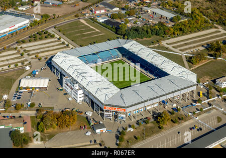 Aerial view, MDCC Arena, football stadium, 1. FC Magdeburg e. V., Brückfeld, Magdeburg, Saxony-Anhalt, Germany, DEU, Europe, aerial view, birds-eyes v Stock Photo