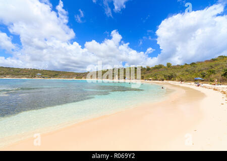 White sand beach, Half Moon Bay, Antigua and Barbuda, Leeward Islands, West Indies, Caribbean, Central America Stock Photo