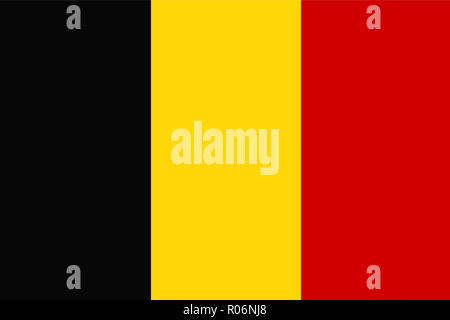 Flag of Belgium in minimalistic design and high quality Stock Photo