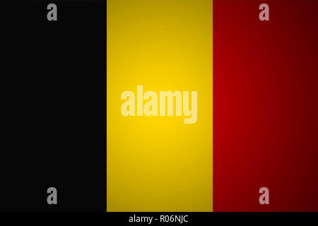 Flag of Belgium in minimalistic design and high quality Stock Photo