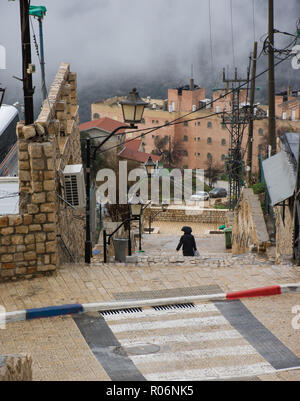 Zefat in winter, Israel Stock Photo