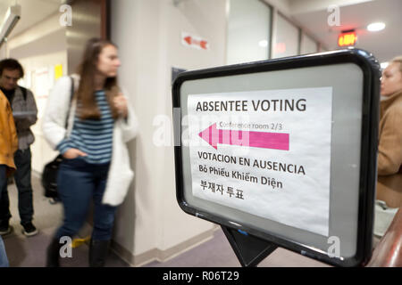 Absentee voting sign at Fairfax County Government Center &hellip;