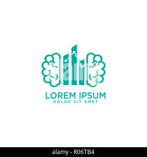 brain concept logo template vector illustration and inspiration, ready use for your brand Stock Photo