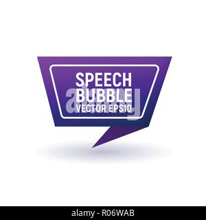 Bubble speech purple. Vector illustration. Icon abstract. Stock Vector