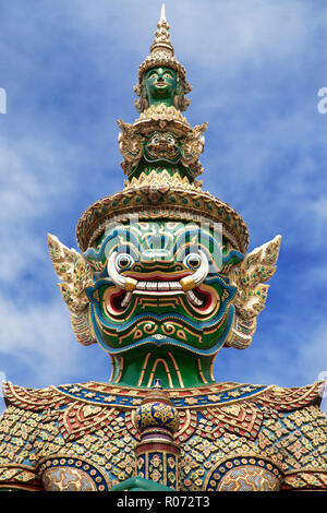 The Yaksha Thotsakan at Wat Phra Kaew, Bangkok, Thailand. Stock Photo