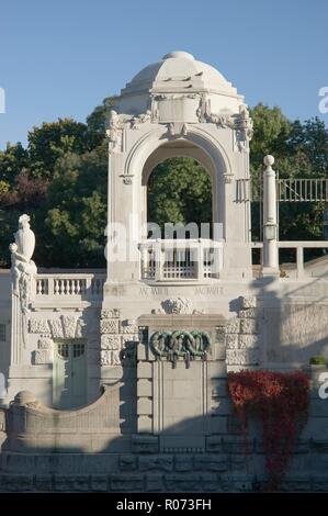 Wien, Stadtpark, Wienflussmündung, Friedrich Ohmann und Josef Hackhofer 1903-1907 Stock Photo