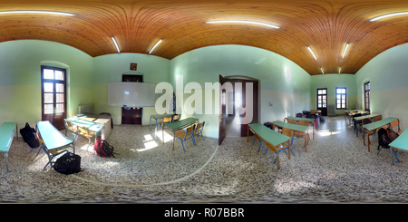 360 degree panoramic view of Classroom of the 7th Lyceum of Ioannina