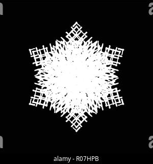 Grunge Isolate Snowflake Stock Vector