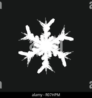 Grunge Isolate Snowflake Stock Vector