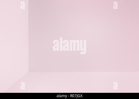 Pink studio space. Room corner template and background Stock Photo