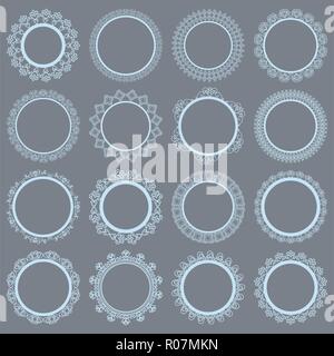 Elegant Lace Borders Frames laser cut Stock Vector