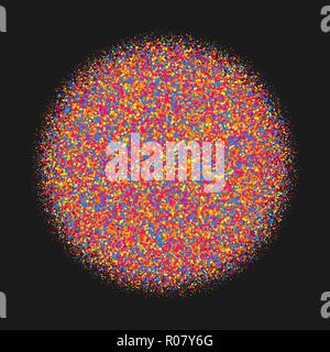 Colorful explosion of confetti. Multicolored border circle. Editable design element. Vector illustration,eps 10. Stock Vector
