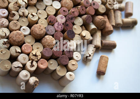 Wine corks palette abstract background Stock Photo