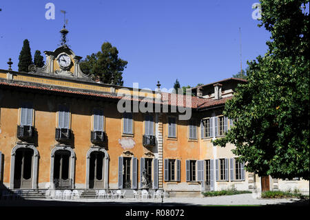 Italy, Lombardy, Olgiate Molgora, Villa Sommi Picenardi in 17th century Barocchetto Lombardo style with English garden and Italian style Stock Photo