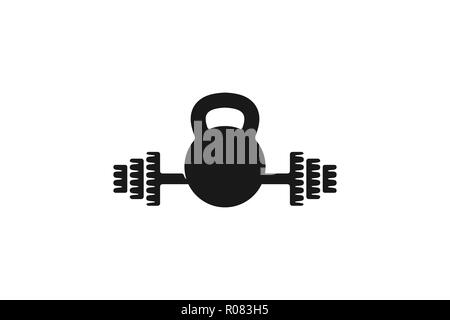 Barbel Gym Dumbbell fitness Logo Designs Inspiration, Vector Illustration Stock Vector