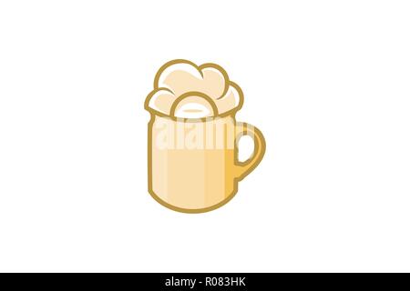 A Glass Of Beer Logo Designs Inspiration, Vector Illustration Stock Vector