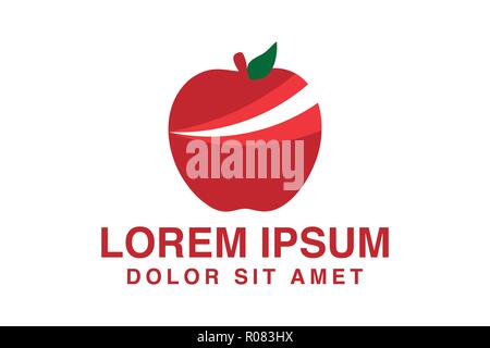 Red Apple Logo Designs Inspiration, Vector Illustration Stock Vector