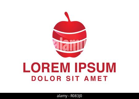 Red Apple Logo Designs Inspiration, Vector Illustration Stock Vector