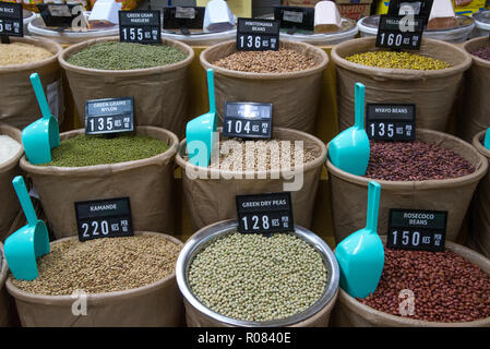 Ingredients for cooking in supermarkt in Mombasa, Kenya Stock Photo
