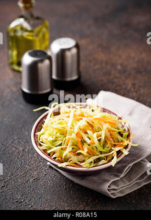 Coleslaw with cabbage, traditional American salad Stock Photo