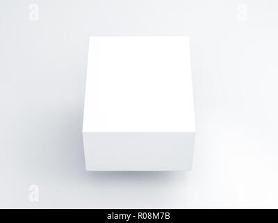 White Box Mockup packaging on light background. 3d rendering Stock Photo