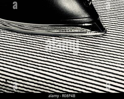 Black and White Ironing Stock Photo