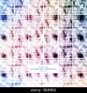 Geometric technological precious square abstract background vector design Stock Vector