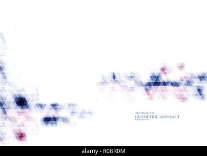 Geometric technological reflected colorful triangle abstract background vector design Stock Vector