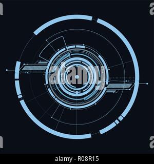 Technological communication concept interface background vector design Stock Vector