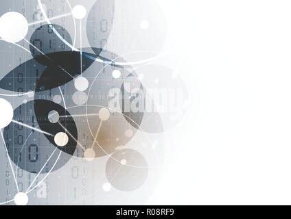 Technological communication digital science modern abstract background vector design Stock Vector