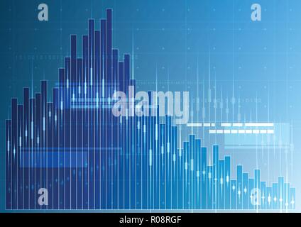 Technological cybersecurity modern graph abstract background vector design