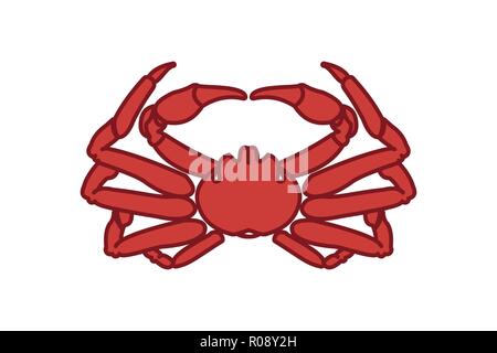 seafood crab logo design Stock Vector
