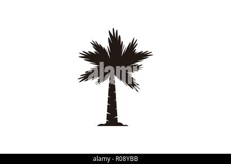 palm tree logo Designs Inspiration Isolated on White Background Stock Vector