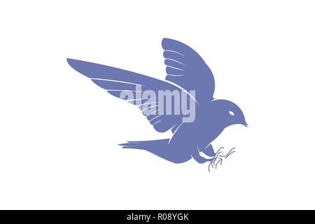 Flying bird logo Designs Inspiration Isolated on White Background Stock Vector